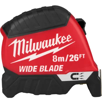 Široký svinovací metr Milwaukee WIDE BLADE MAGNETIC (GEN2) 8M/26FT-35, délka 8 metrů. magnetický, 4932499210